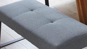 Polsterbank PARTNERRING COLLECTION aus Stoff in Grau PARTNERRING COLLECTION Dordrecht - Polsterbank steingrauer Boucle Today 85 - Länge ca. 130 cm