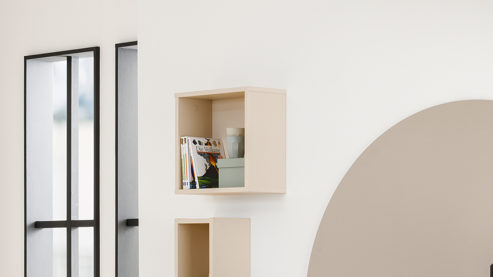 Wandregal Paidi aus Holz in Beige PAIDI Babyzimmer Mila & Ben – Wandbox Cashmere-Beige - ca. 35 x 35 cm