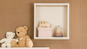 Wandregal Paidi aus Holz in Beige PAIDI Babyzimmer Mila & Ben – Wandbox Cashmere-Beige - ca. 35 x 35 cm