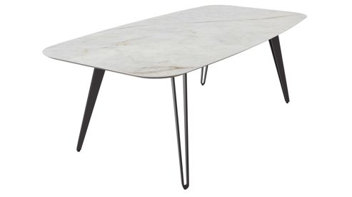 Esstisch Venjakob aus Stein in Hellgrau VENJAKOB Esstisch Alo Keramik Himalaya crystal & Anthrazit - ca. 220 x 110 cm