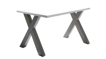 Schreibtisch Mäusbacher i.i. aus Holz in Weiß Schreibtisch, Bürotisch und Arbeitstisch Mister Office Mattweiß & Graphit – ca. 160 x 70 cm