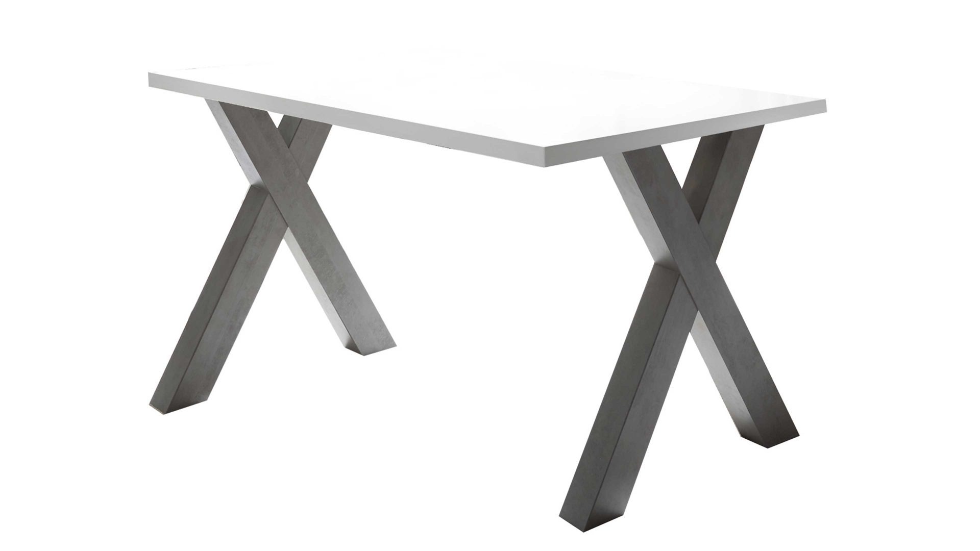 Schreibtisch Mäusbacher aus Holz in Weiß Schreibtisch, Bürotisch und Arbeitstisch Mister Office Mattweiß & Graphit – ca. 160 x 70 cm