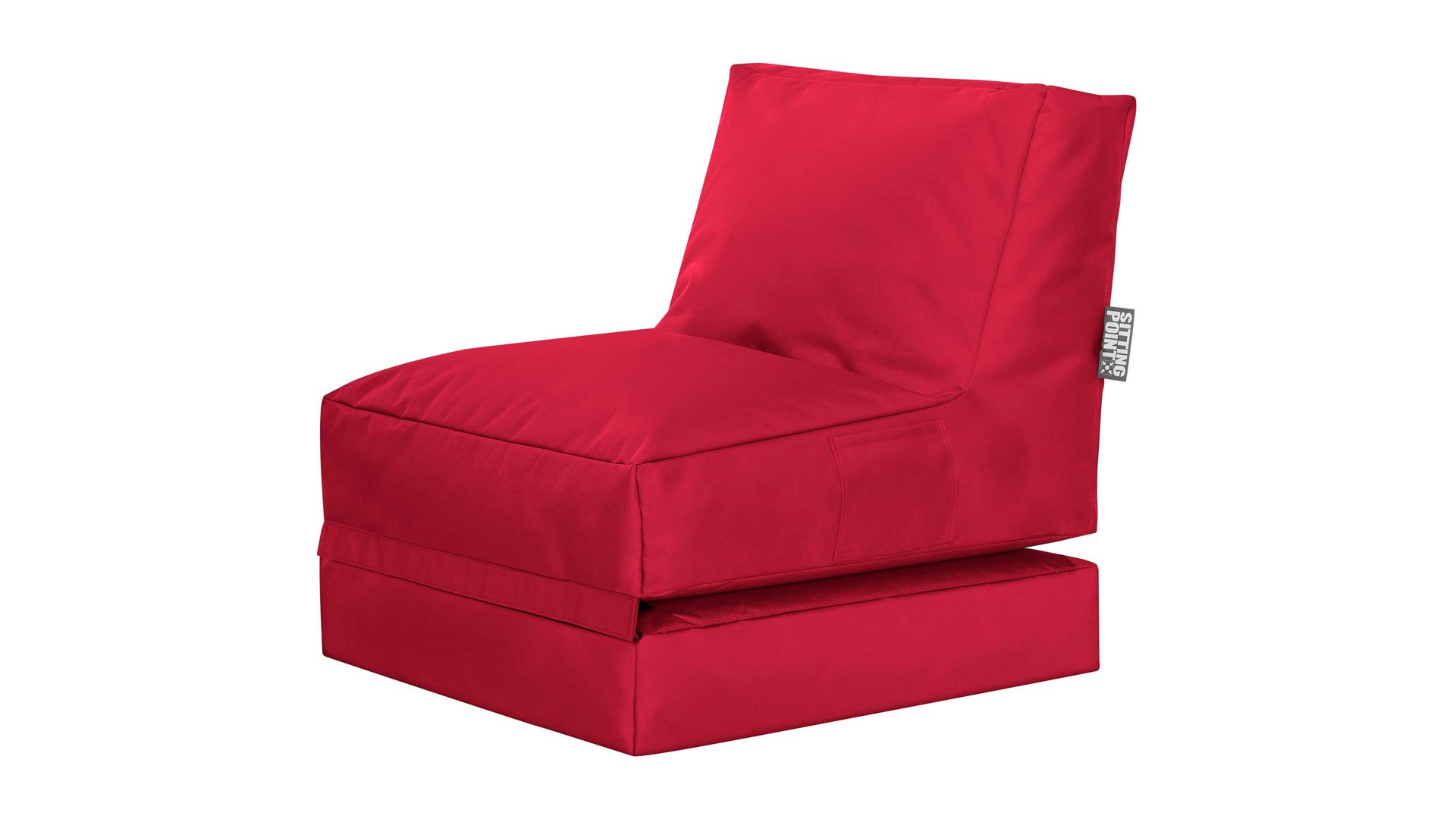 Sitzsack-Liege Magma sitting point aus Kunstfaser in Rot SITTING POINT Funktions-Sitzsack Twist Scuba roter Kunstfaserbezug - ca. 300 Liter