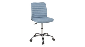 Drehstuhl Duo collection import aus Kunststoff Metall Mikrofaser in Hellblau Kinderdrehstuhl Drehstuhl MILO Hellblau gesteppt Mikrofaser blau gesteppt, Fusskreuz Metall chromfarbig
