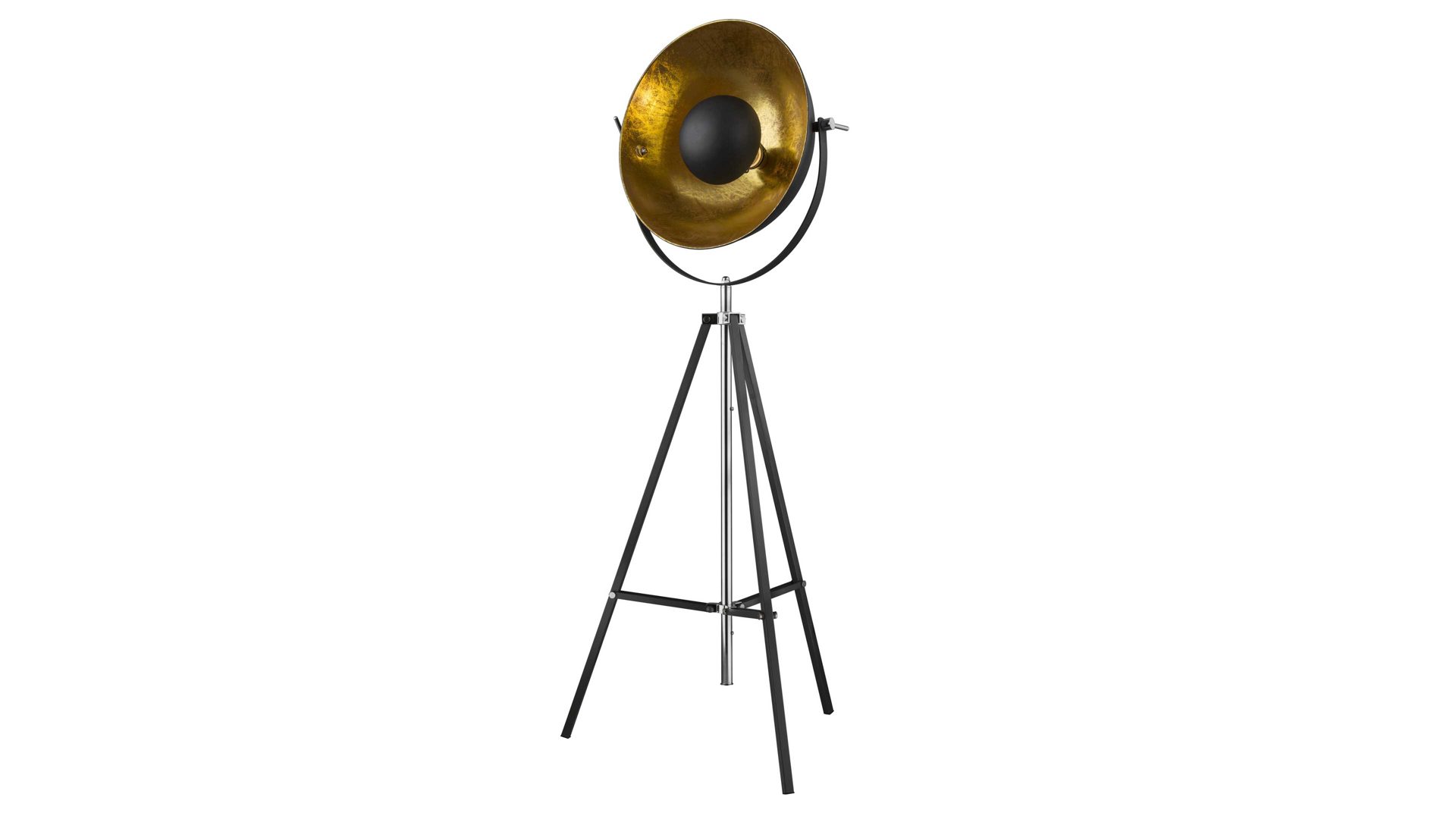 Stehleuchte Globo lighting aus Metall in Schwarz GLOBO Stativ-Stehleuchte Xirena bzw. Stehlampe Gold & Schwarz – Höhe ca. 180 cm