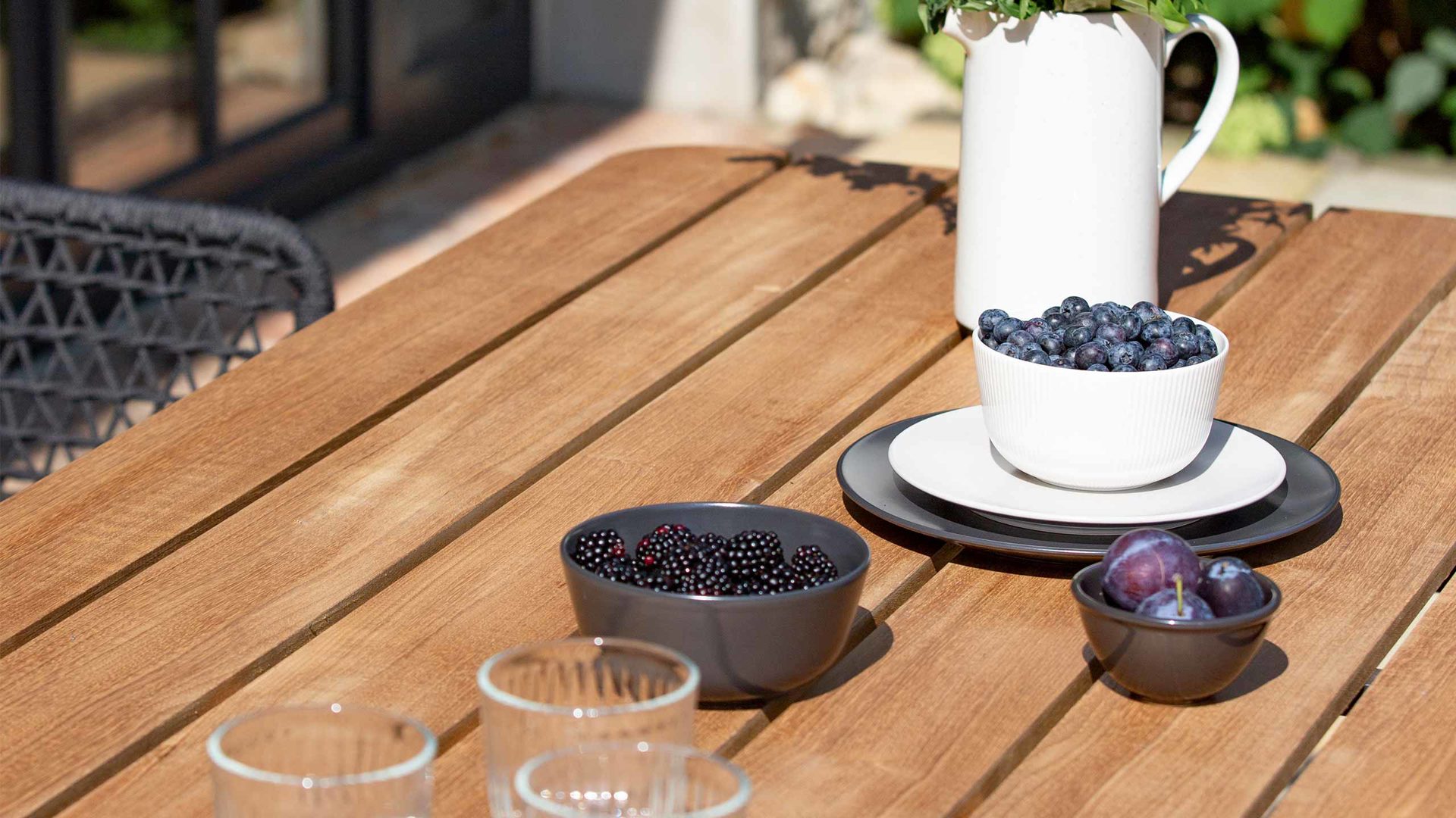 Gartentisch Niehoff garden aus Holz in Holzfarben NIEHOFF GARDEN Kubu Teak Tisch Gartentisch Teakholz & Alu Gestell –  ca. 220 x 76 x 95 cm