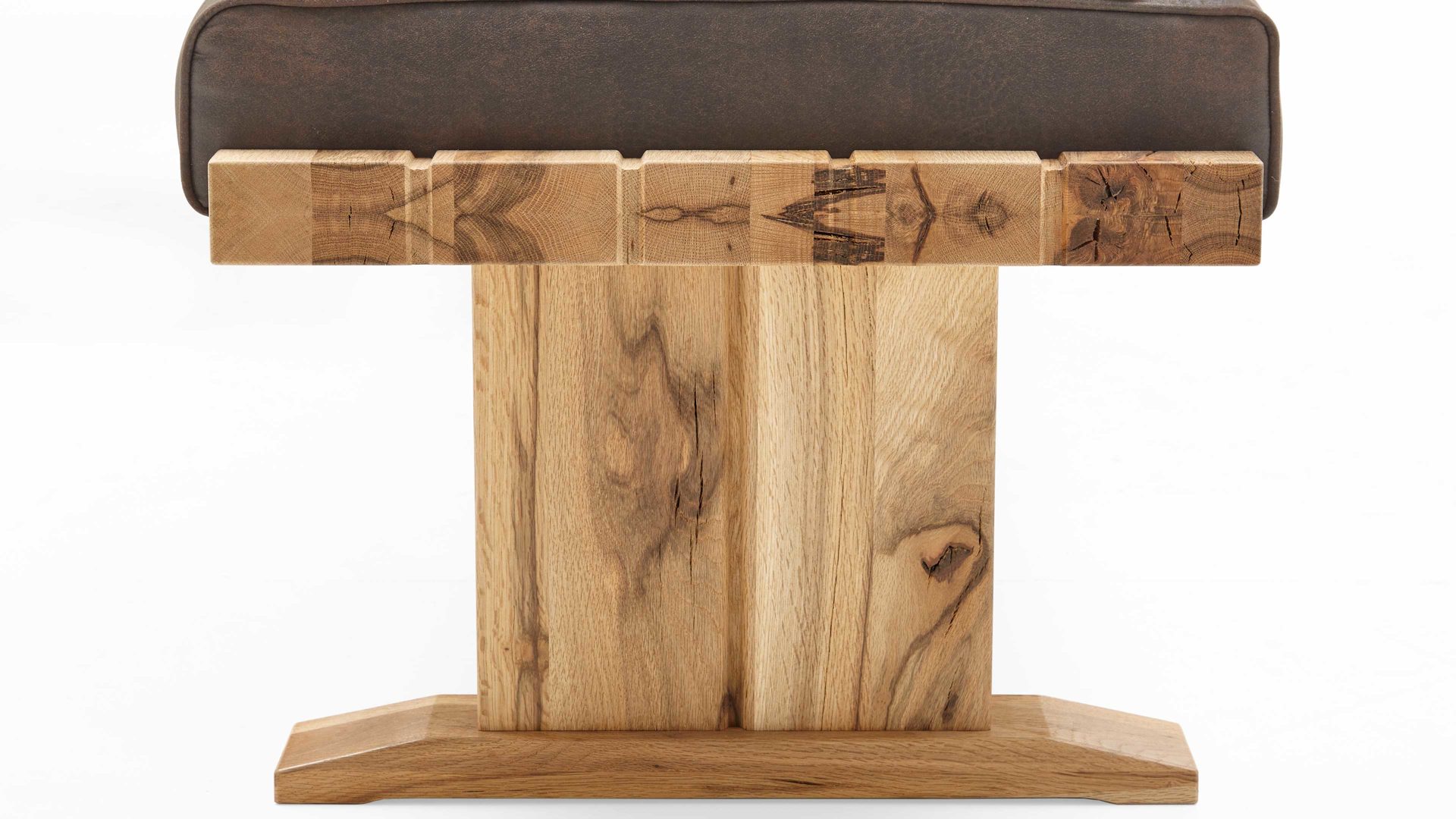 Eckbank Niehoff sitzmoebel aus Stoff in Dunkelbraun NIEHOFF SITZMÖBEL Eckbank Alica moccafarbene Mikrofaser Aberdeen & Balkeneiche – Stellfläche ca. 205 x 155 cm