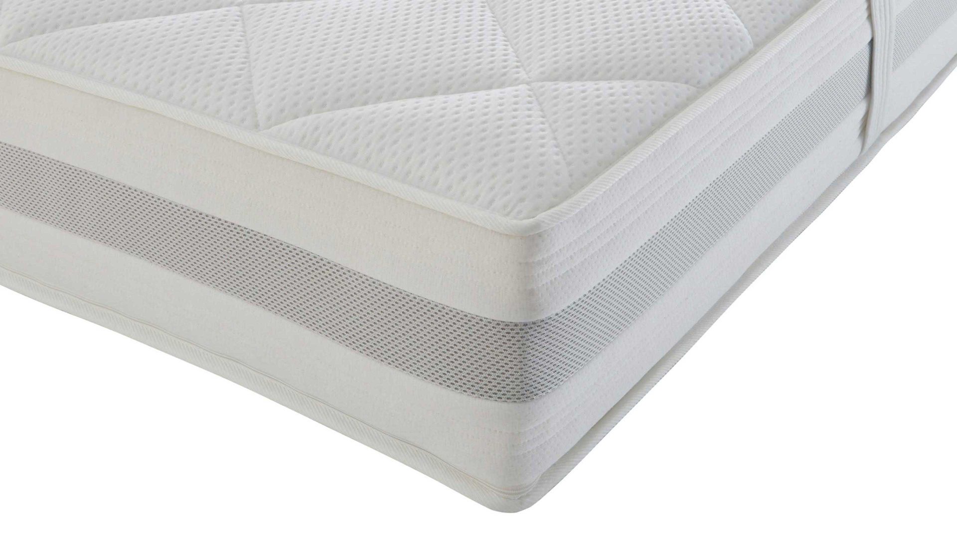 Kaltschaummatratze Interliving aus Stoff in Weiß Interliving Matratze Medikontur 1914 Kaltschaum, H4 – Liegefläche ca. 100 x 200 cm