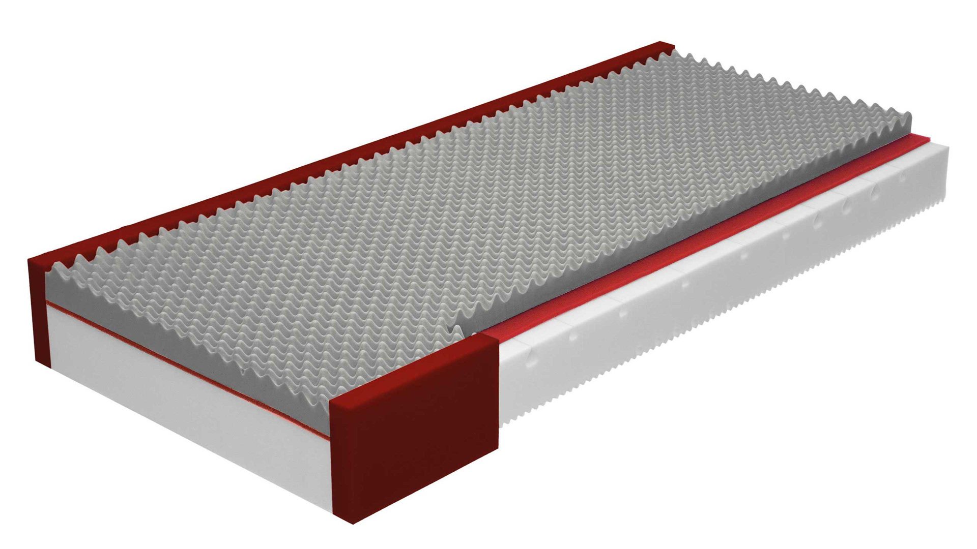 Kaltschaummatratze Interliving aus Stoff in Weiß Interliving Matratze Medikontur 1914 Kaltschaum, H3 – Liegefläche ca. 90 x 200 cm