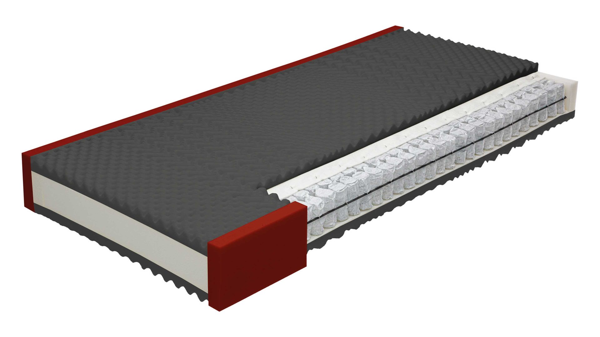 Federkernmatratze Interliving aus Stoff in Weiß Interliving Matratze Medikontur 1911 Taschenfederkern, H2 – Liegefläche ca. 90 x 200 cm