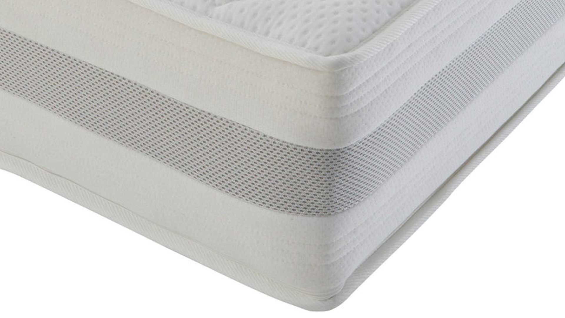 Federkernmatratze Interliving aus Stoff in Weiß Interliving Matratze Medikontur 1915 Taschenfederkern, H3 – Liegefläche ca. 90 x 200 cm