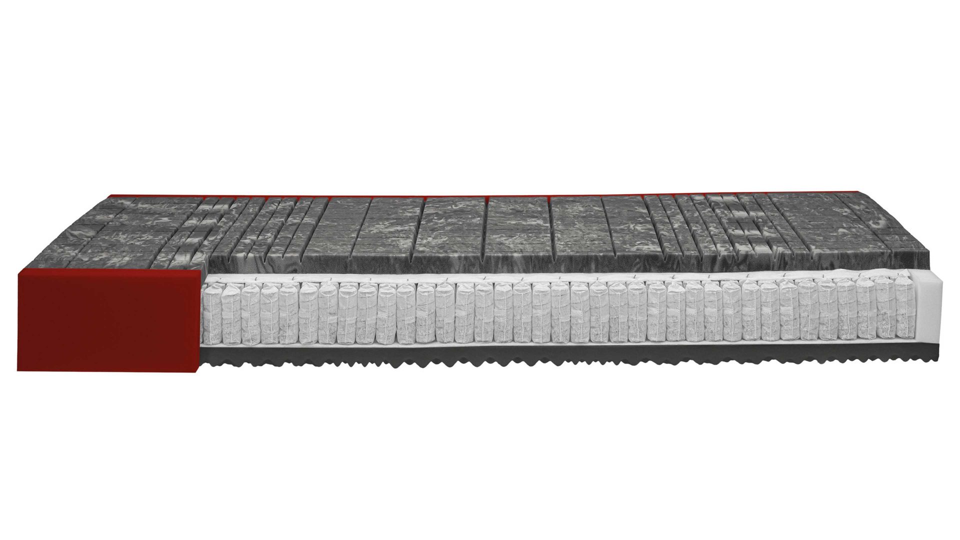 Federkernmatratze Interliving aus Stoff in Weiß Interliving Matratze Medikontur 1915 Taschenfederkern, H2 – Liegefläche ca. 90 x 200 cm