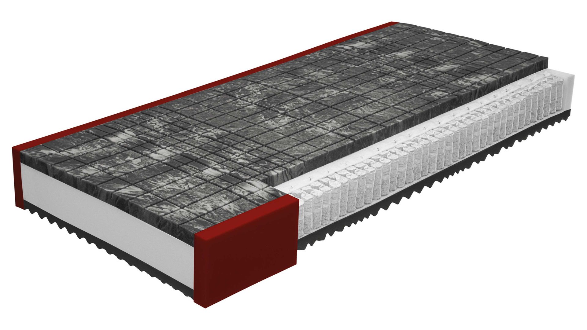 Federkernmatratze Interliving aus Stoff in Weiß Interliving Matratze Medikontur 1915 Taschenfederkern, H4 – Liegefläche ca. 90 x 190 cm