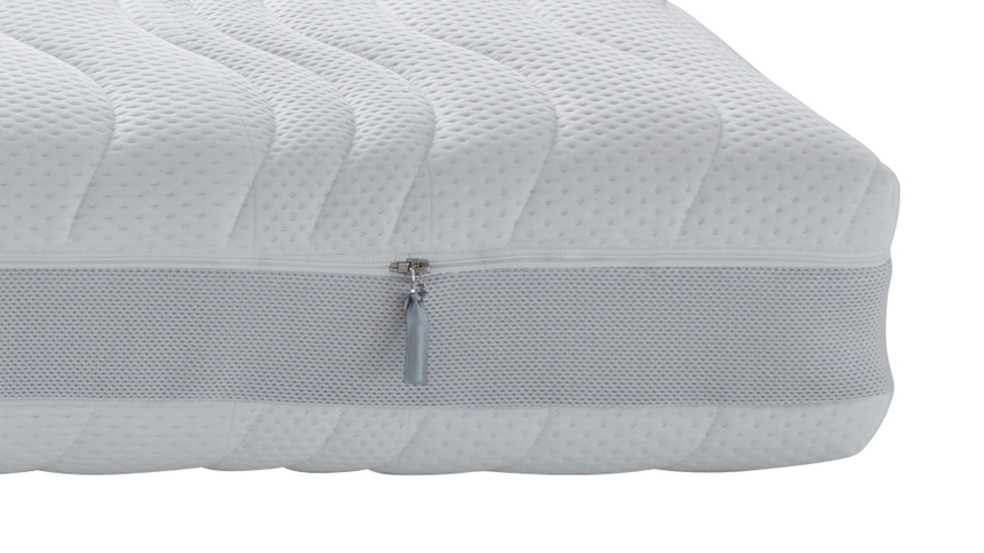 Federkernmatratze Interliving aus Stoff in Weiß Interliving Matratze Medikontur 1911 Taschenfederkern, H3 – Liegefläche ca. 120 x 200 cm