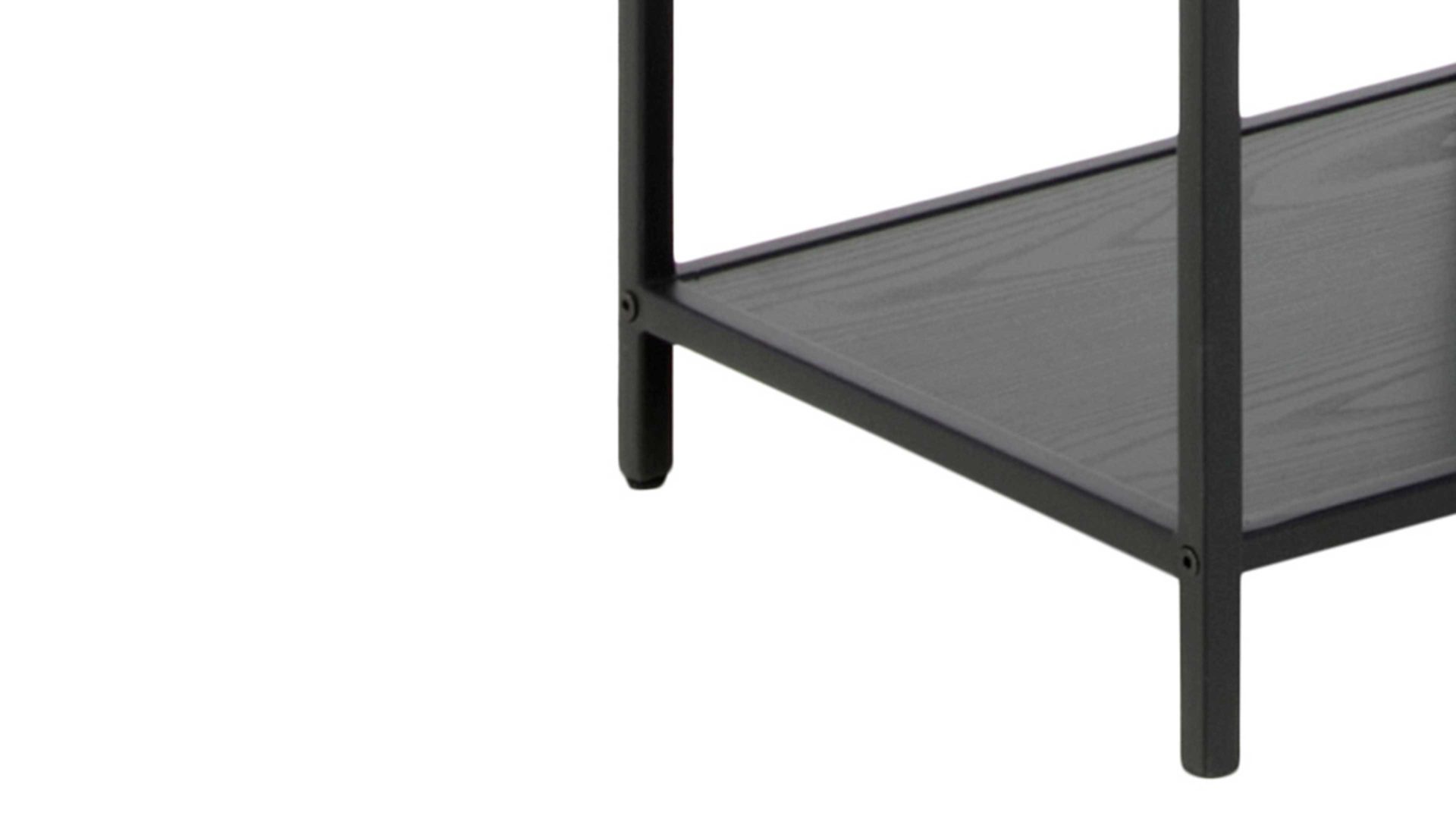 Regal Actona group aus Holz in Schwarz Regal Seaford im Industrielook auch als Flurmöbel einsetzbar schwarze Esche - ca. 77 x 185 cm