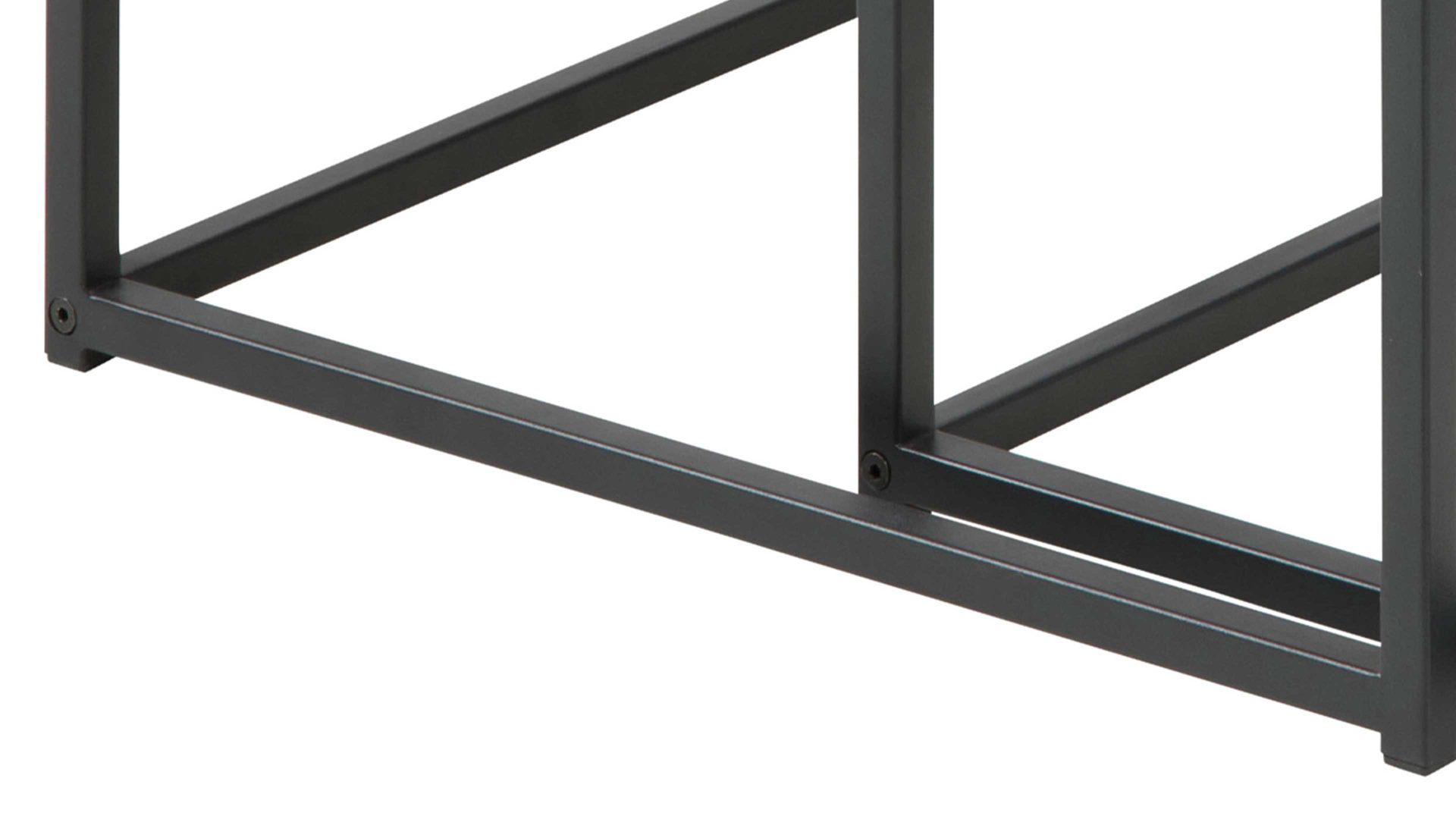 Beistelltisch-Set Actona group a/s aus Holz in Holzfarben Beistelltisch-Set Seaford im Industrielook bzw. Beistelltische Wildeiche & Schwarz – zweiteilig