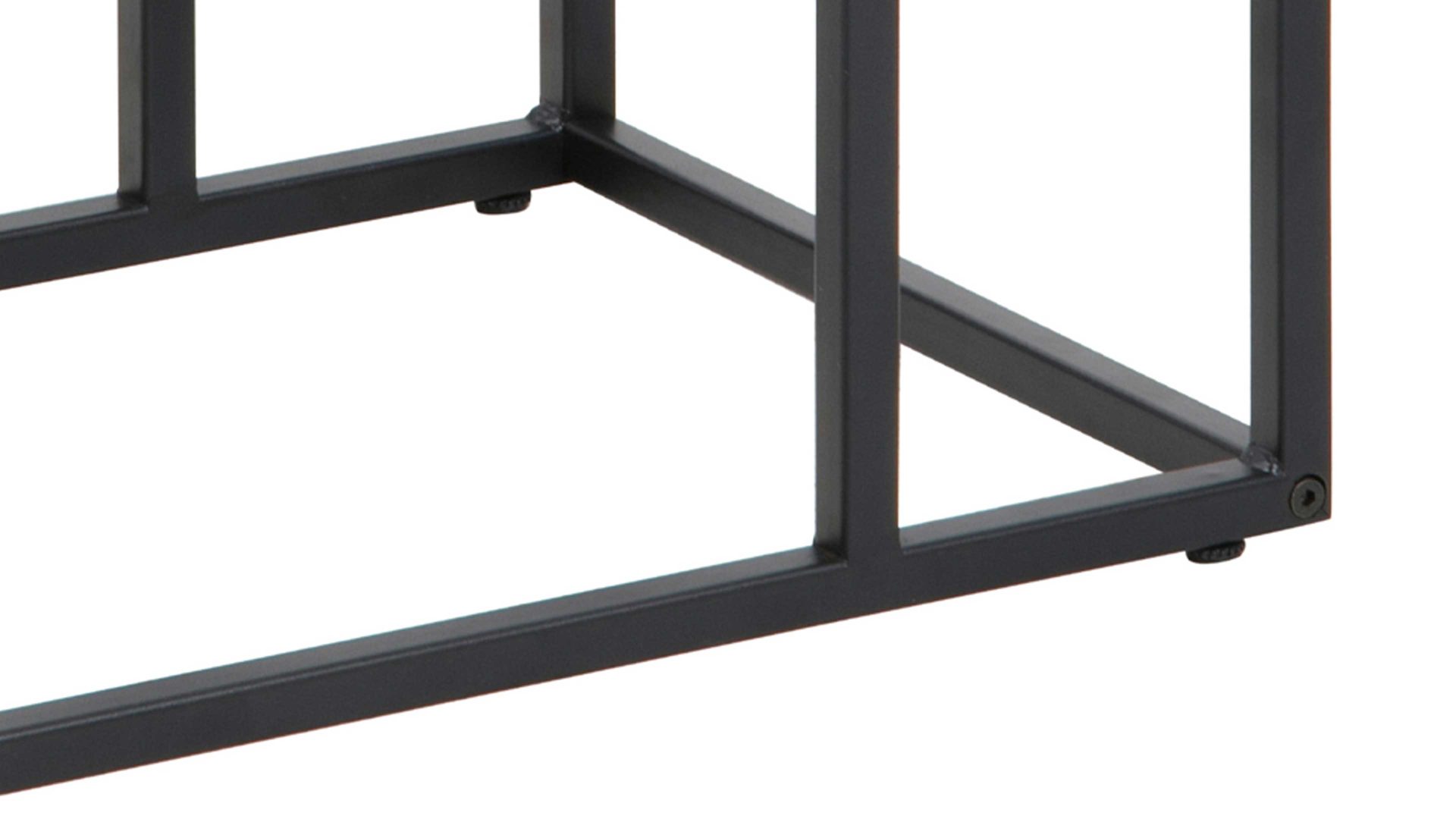 Beistelltisch Actona group aus Holz in Schwarz Laptop-Tisch Seaford im Industrielook bzw. Beistelltisch schwarze Esche – ca. 43 x 35 cm