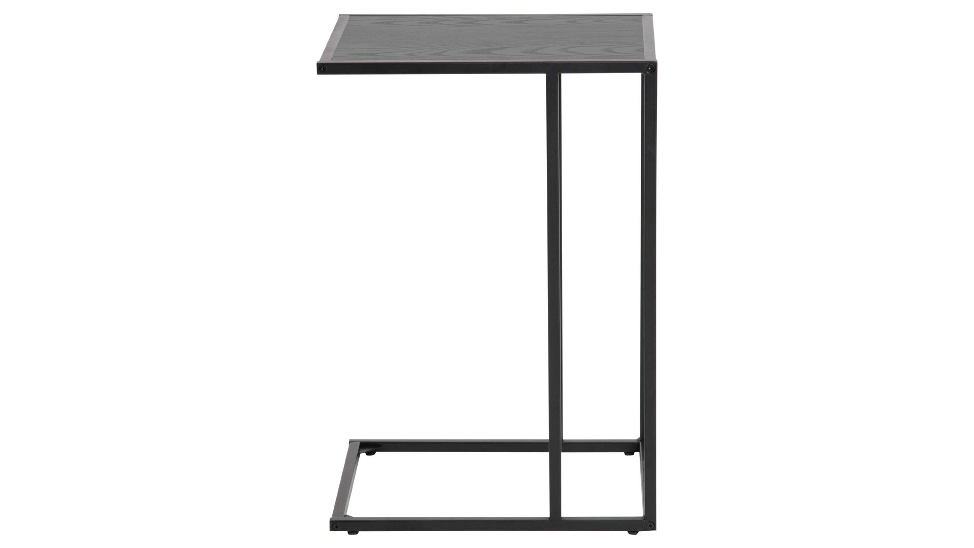 Beistelltisch Actona group aus Holz in Schwarz Laptop-Tisch Seaford im Industrielook bzw. Beistelltisch schwarze Esche – ca. 43 x 35 cm