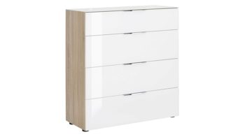 Schubladenkommode Maja möbel aus Holz in Holzfarben MAJA MÖBEL Schubladenkommode Trend Sonoma Eiche & Weiß – vier Schubladen, Breite ca. 90 cm
