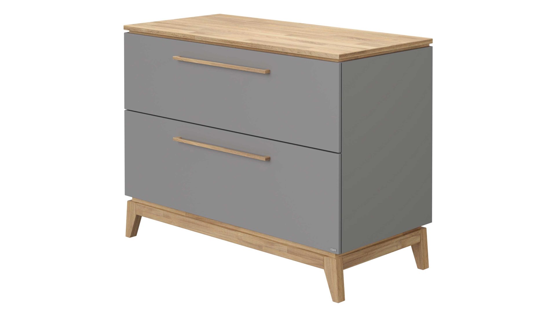 Schubladenkommode Paidi aus Holz in Grau PAIDI Schubladenkommode Sten Eiche & Schiefergrau – zwei Schubladen