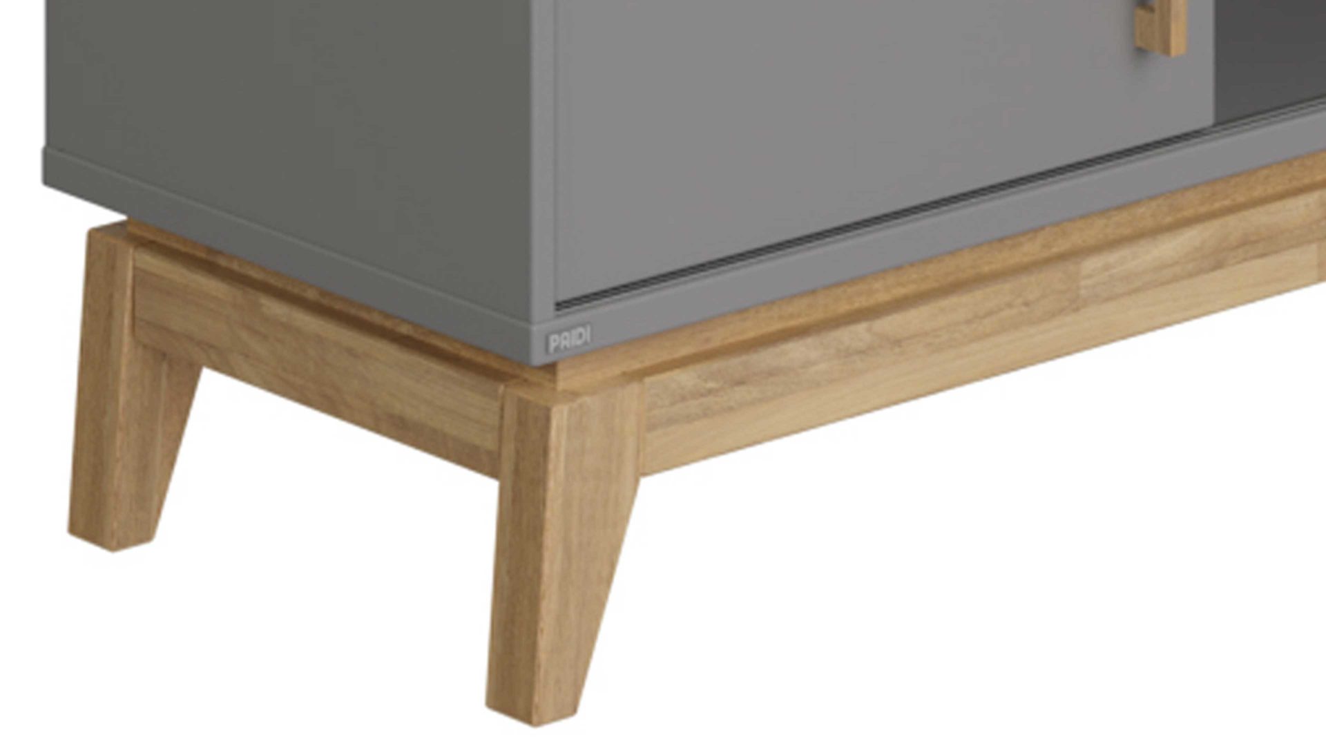 Einzelschrank Paidi aus Holz in Grau PAIDI Stauraumelement Sten Eiche & Schiefergrau – vier Schiebetüren