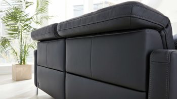 Mehrpreis Interliving aus Leder in Transparent Interliving Sofa Serie 4054 – Mehrpreis Dreisitzer Lederrücken Lederbezug Credo