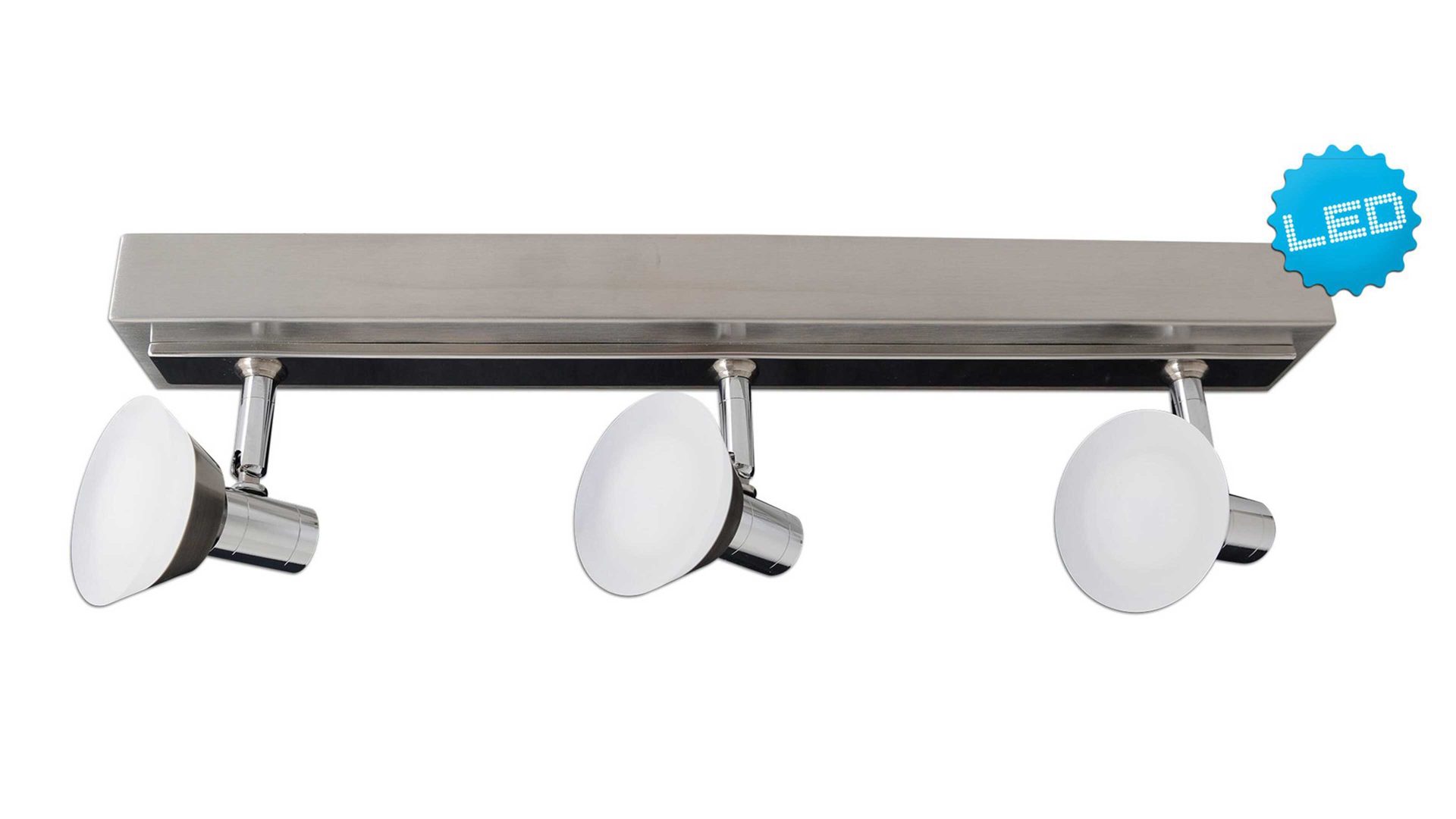 Strahler / Spot Näve aus Glas in Metallfarben näve LED-Deckenspot Jericho Chrom & Glas – drei Spots