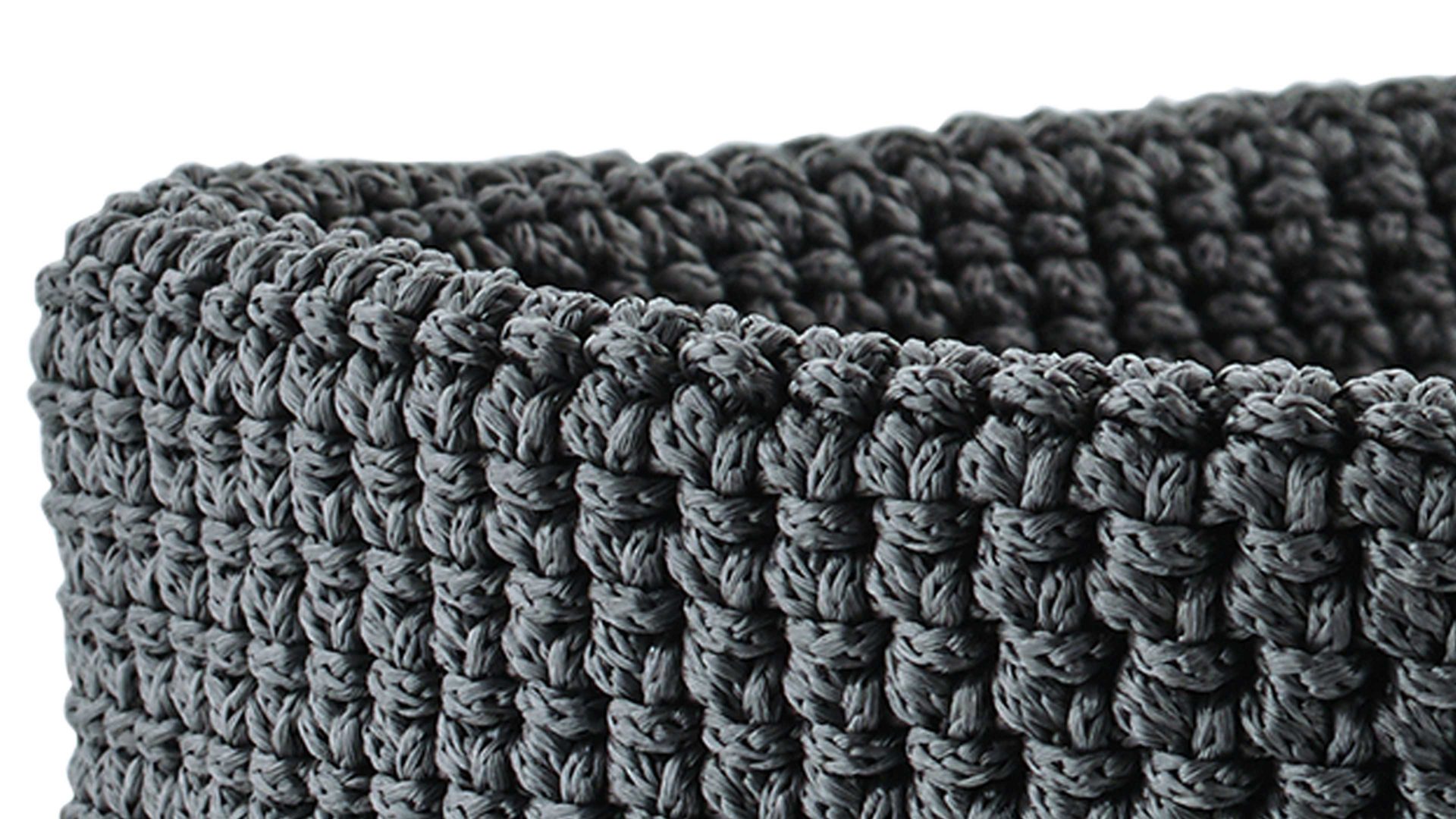 Korb Blomus aus Kunstfaser in Anthrazit blomus Häkelkorb Tela Anthrazit – ca. 20 x 12 cm