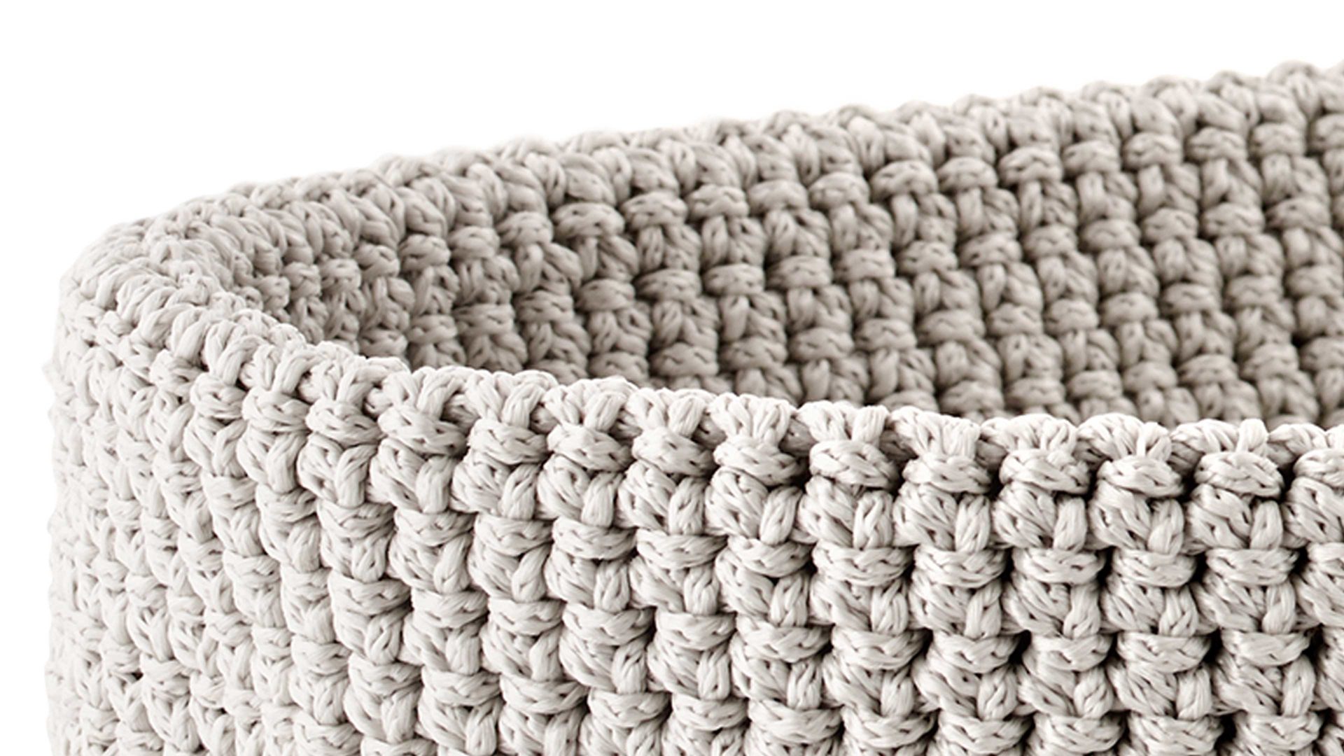 Korb Blomus aus Kunstfaser in Beige blomus Häkelkorb Tela Sand – ca. 20 x 12 cm