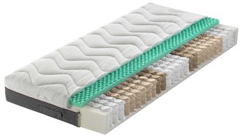 Matratzen-Set Interliving aus Stoff in Weiß Interliving Matratzen-Set 1916 - Taschenfederkernmatratze Härtegrad 2 - Liegefläche ca. 90 x 200 cm