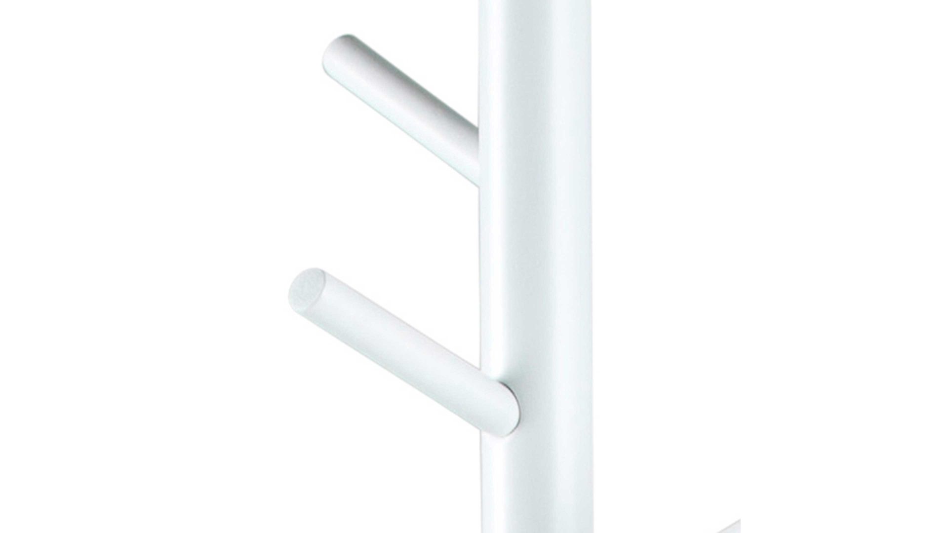 Standgarderobe Actona group aus Holz in Weiß Kleiderständer bzw. Garderobe Bremen mit Kleiderhaken weiß lackiertes Holz – Höhe ca. 177 cm