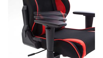Gamesessel /-stuhl Mca furniture aus Kunstleder Kunststoff Stoff in Schwarz Rot DX-RACER Gaming-Stuhl R1 schwarzes Bezugkombi mit roten Absetzungen