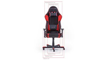 Gamesessel /-stuhl Mca furniture aus Kunstleder Kunststoff Stoff in Schwarz Rot DX-RACER Gaming-Stuhl R1 schwarzes Bezugkombi mit roten Absetzungen