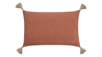 Kissenbezug /-hülle Magma sitting point aus Stoff in Blau MAGMA Jaquard-Kissenhülle Nouria Blau, Terracotta & Creme – ca. 40 x 60 cm