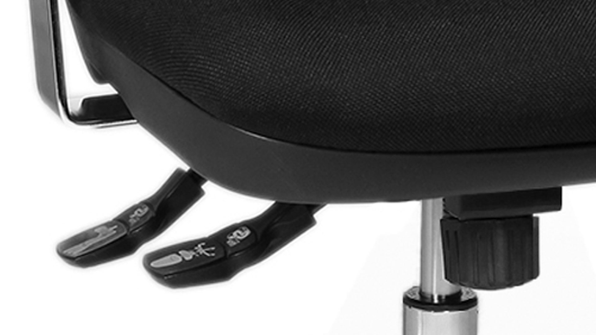 Drehstuhl OrthoSedis aus Stoff in Hellrot Drehstuhl orthoSedis 85 hellroter Bezug BC01X & verchromtes Drehkreuz