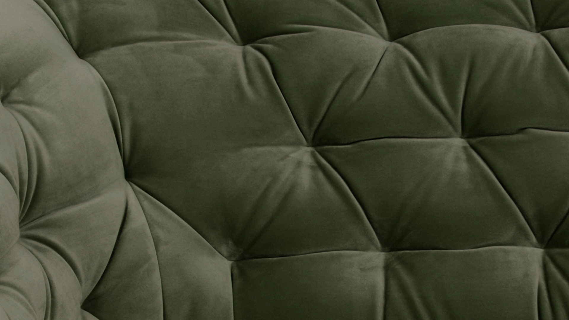 Zweisitzer Actona group aus Stoff in Dunkelgrün Zweisitzer-Sofa als bequemes Polstermöbel waldgrüner Samt Vic 18 & schwarze Holzfüße, Breite ca.  150 cm