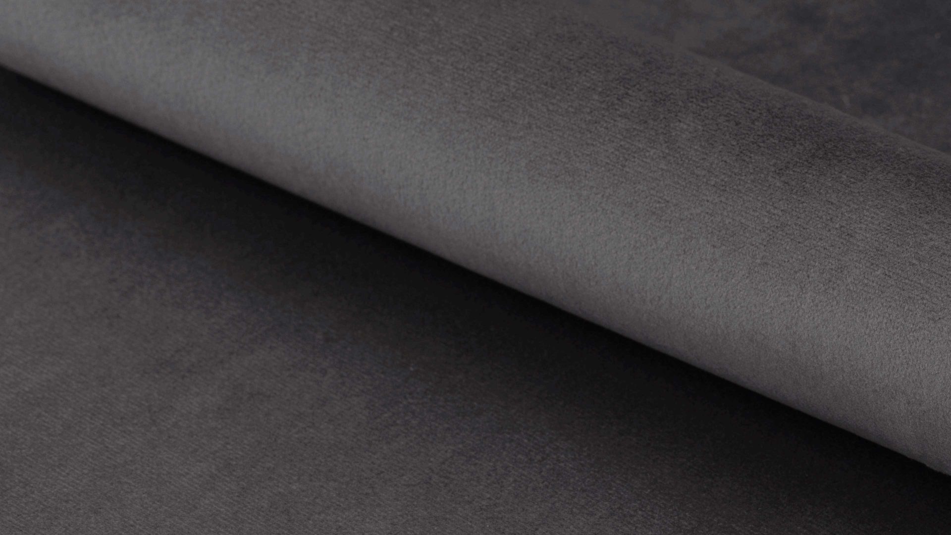 Schlafsofa Actona group aus Stoff in Dunkelgrau Schlafcouch Perugia als praktisches Schlafsofa dunkelgrauer Samt Vic 28 & schwarze Metallfüße