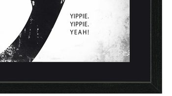 Kunstdruck Pro®art bilderpalette aus Karton / Papier / Pappe in Schwarz PRO®ART Kunstdruck Yippie Schwarz & Weiß - ca. 55 x 75 cm