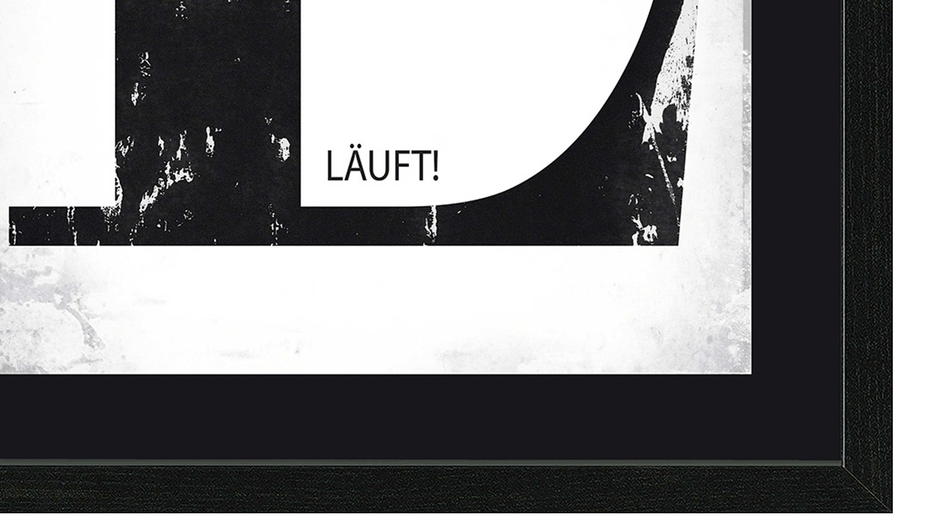 Kunstdruck Pro®art bilderpalette aus Karton / Papier / Pappe in Schwarz PRO®ART Kunstdruck Läuft Schwarz & Weiß - ca. 55 x 75 cm