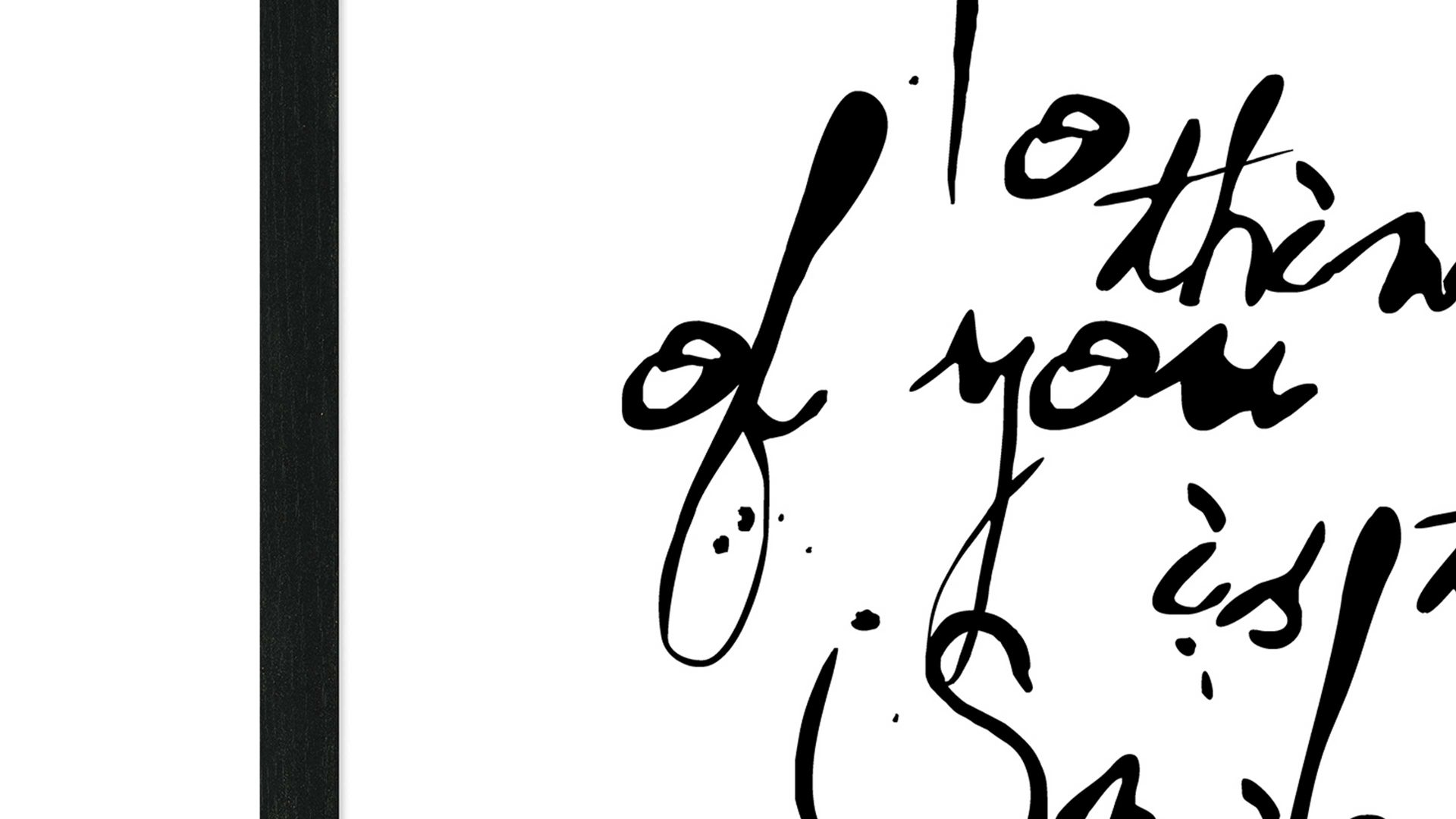 Kunstdruck Pro®art bilderpalette aus Karton / Papier / Pappe in Schwarz PRO®ART Kunstdruck to think of you Schwarz & Weiß - ca. 35 x 35 cm