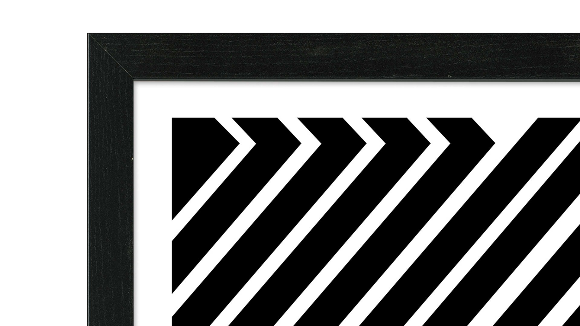 Kunstdruck Pro®art bilderpalette aus Karton / Papier / Pappe in Schwarz PRO®ART Kunstdruck Stripes Schwarz & Weiß - ca. 35 x 35 cm