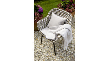 Decke Hartman outdoor products aus Textil in Sand SCHÖNER WOHNEN Outdoor-Decke Plaid sandfarben - ca. 130 x 170 cm