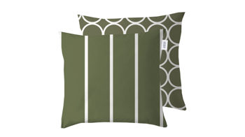 Kissen Hartman outdoor products aus Stoff in Oliv SCHÖNER WOHNEN Wendekissen Lara olivfarbener Stoff AGORA® - ca. 50 x 50 cm