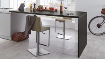 Einbauküche WERT KÜCHE® aus Holz in Dunkelgrau WERT KÜCHE® Nova mit SIEMENS Einbaugeräten Kristallweiß & Stahl dunkel – zweiteilig