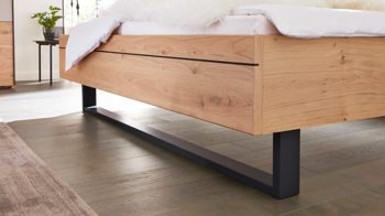 Komplettzimmer Interliving aus Holz in Grau Interliving Schlafzimmer Serie 1024 – Komplettzimmer Design 28, Taupe & Balkeneiche - Schwebetüren, Breite ca. 301 cm