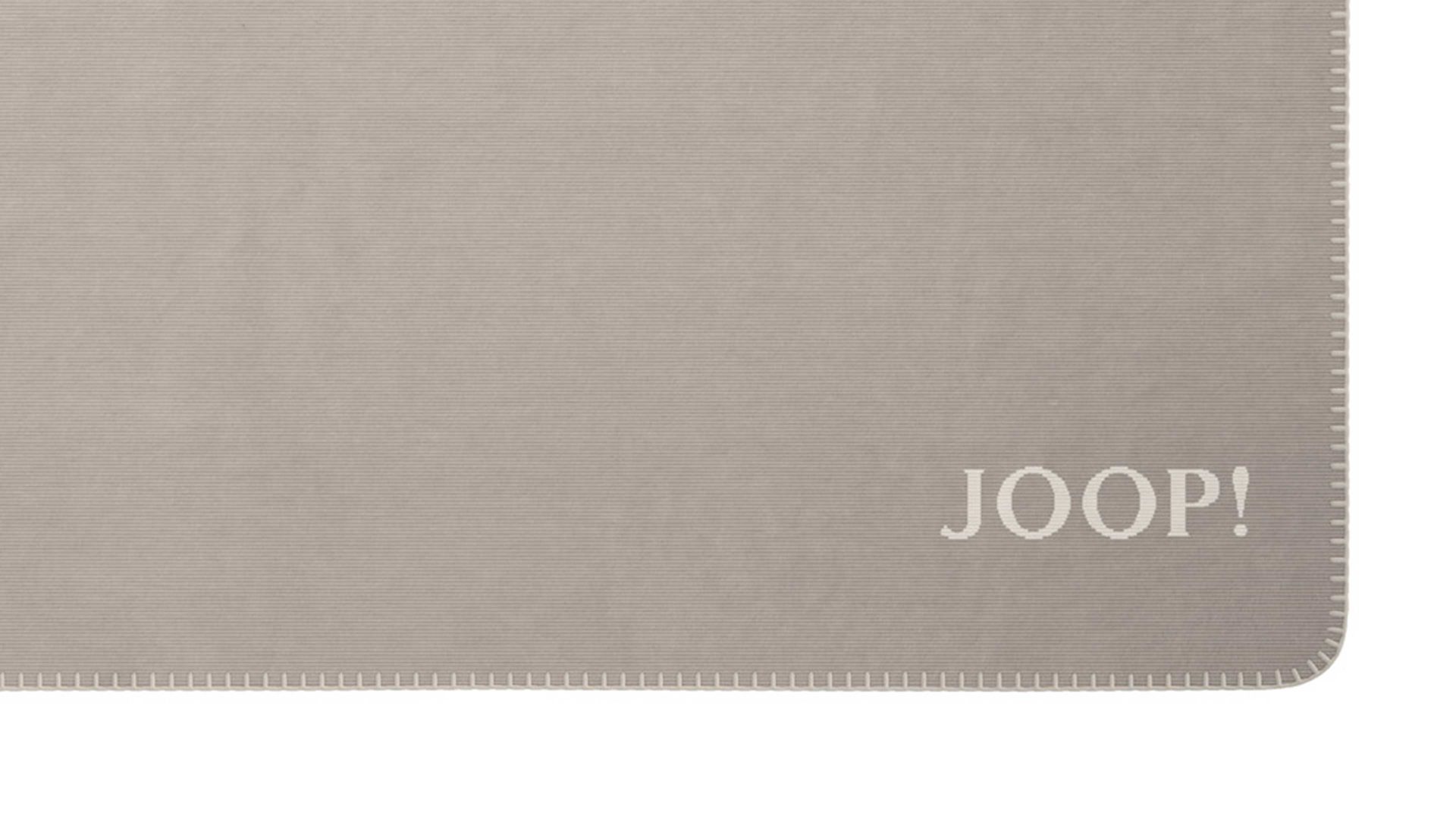 Wohndecke Biederlack® aus Stoff in Hellgrau JOOP! Wohndecke Melange Doubleface Stein & Natur – ca. 150 x 200 cm