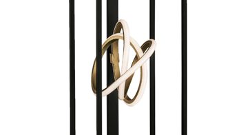 Stehleuchte Fh fischer & honsel aus Metall in Schwarz FH Stehleuchte Gisi Schwarz & Gold - Höhe ca. 130 cm