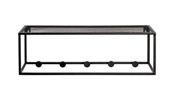 Wandgarderobe Haku aus Metall in Schwarz Wandgarderobe schwarzes Metall - Länge ca. 50 cm