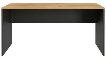 Schreibplatz Germania i.i. aus Holz in Holzfarben Schreibtisch Lissabon Graphit & Navarra-Eiche - Breite ca. 158 cm