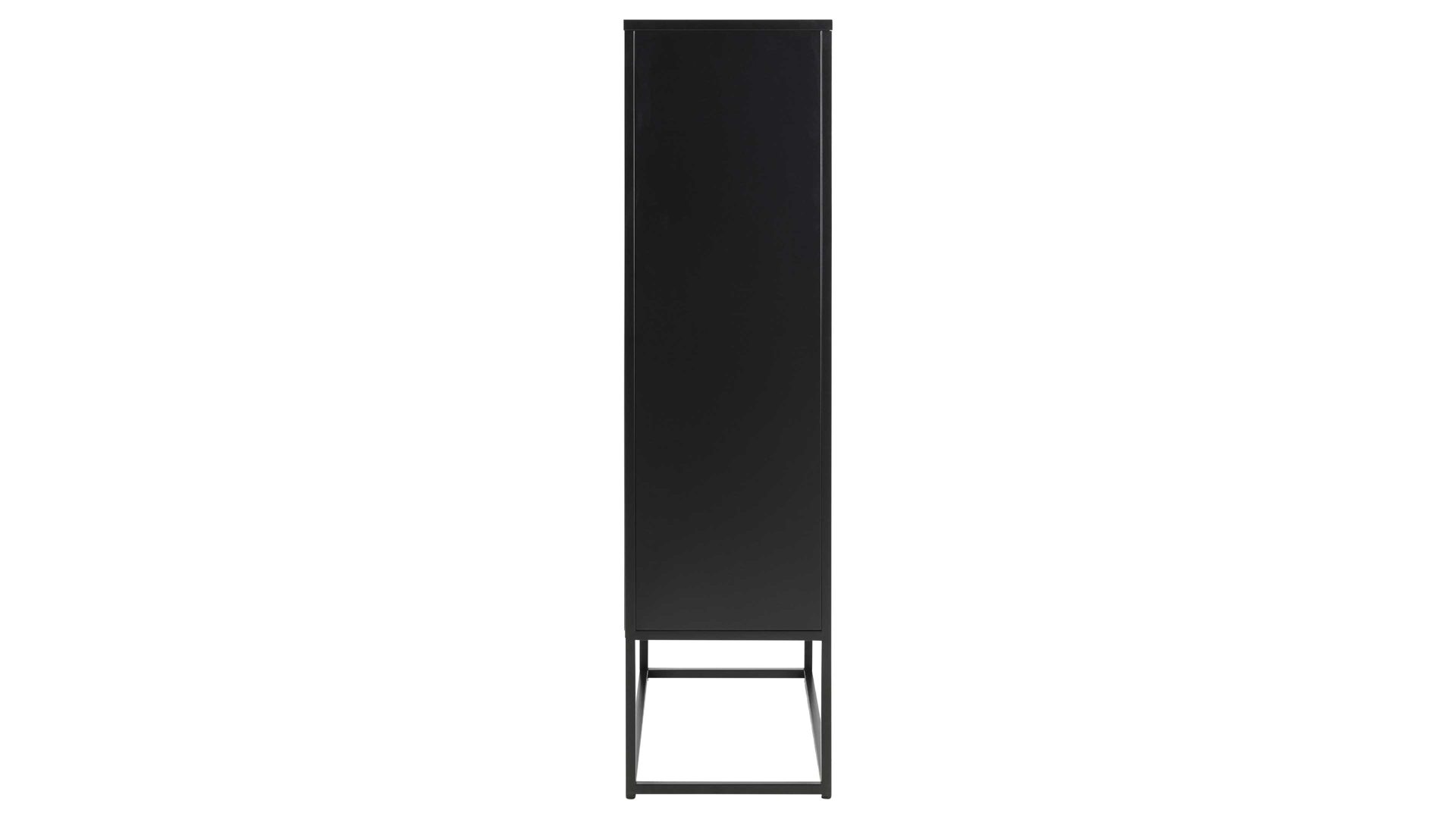 Einzelschrank Actona group aus Metall in Schwarz Metallmöbel Newton - Schrank schwarzer Stahl - zwei Türen, Breite ca. 80 cm